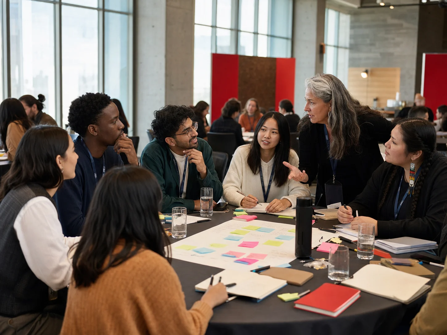 A diverse group collaborating in an AIG 2026 workshop